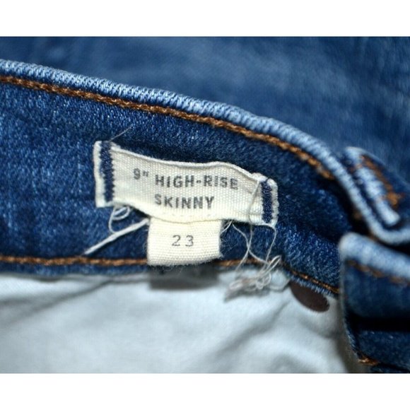 MADEWELL Women's 9" High Rise Skinny Jeans SIZE 23‎ Blue - Picture 8 of 8